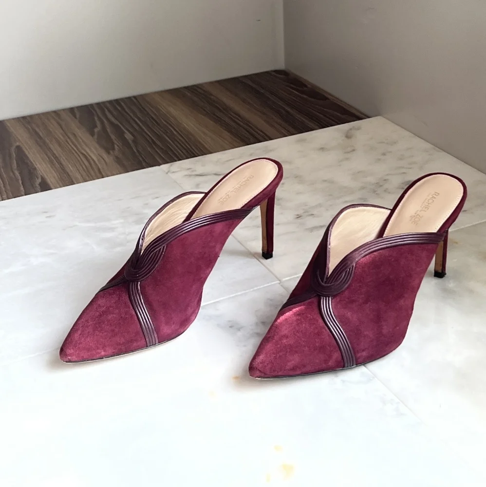 Rachel Zoe Vero Cuoio Burgundy Pumps / Size 9 - Picture 3 of 6
